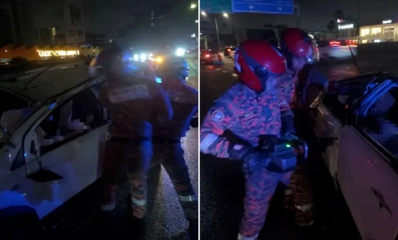 Kereta terbabas, 3 parah, seorang cedera ringan