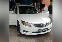 Menantu putih mata, Camry bapa mentua dilarikan dari pusat cuci kereta