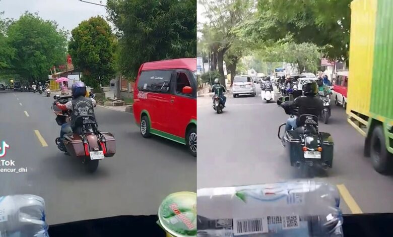 Konvoi Harley Davidson guna siren polis, minta laluan