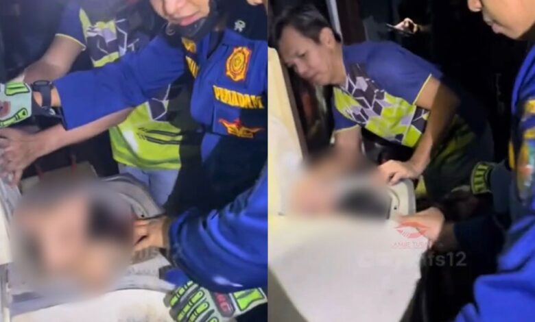 Budak 7 tahun ‘terjun’ dalam tab pengering mesin basuh