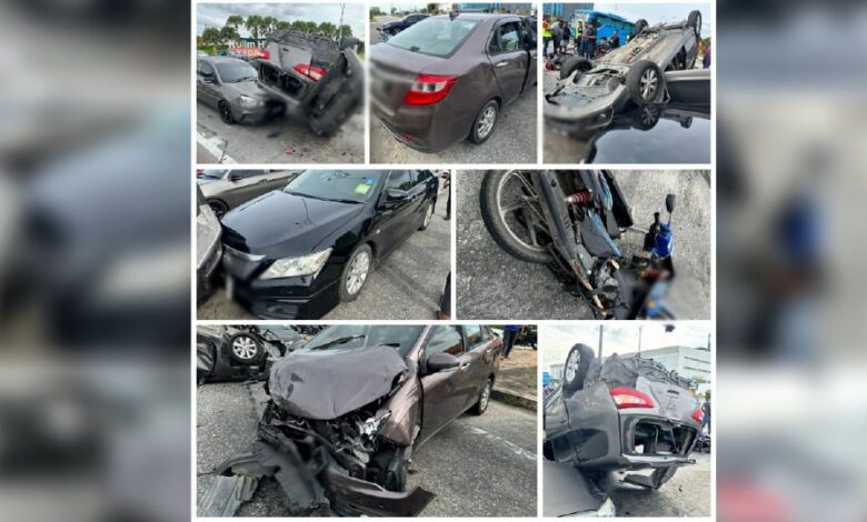 Kejar ambulans bawa nenek, langgar lampu merah sehingga sebabkan kemalangan 5 kenderaan