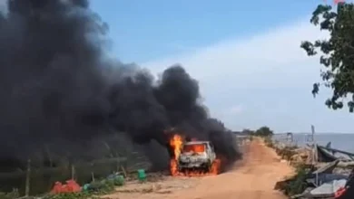 Warga emas rentung dalam kereta terbakar di Senggarang
