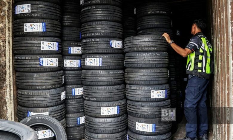 Penyeludupan tayar: 16 akaun syarikat, 25 akaun individu RM70 juta dibeku