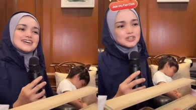 Telatah Afwa Tidur Semasa Siti Nurhaliza Sedang Live [VIDEO]