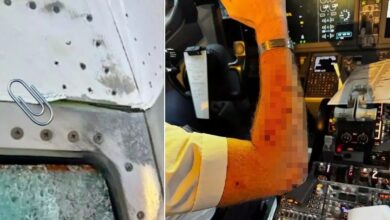Objek misteri hentam cermin kokpit, juruterbang cedera