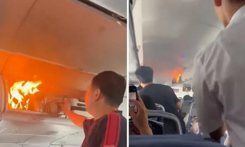 Penumpang menjerit, kabin pesawat terbakar disebabkan ‘power bank’