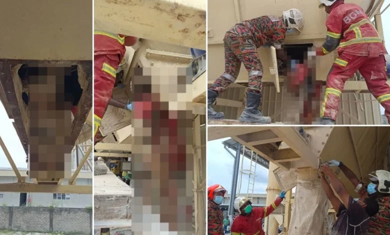 Lelaki maut tersepit dalam mesin pengisar pasir