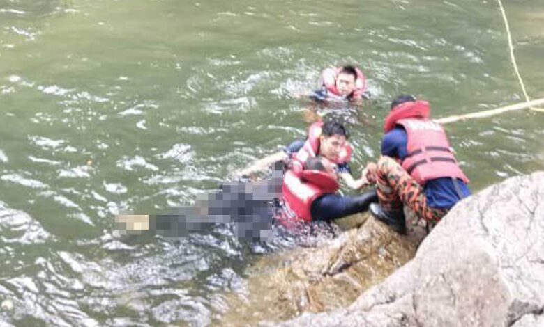 2 jam selepas hilang, jasad pemuda ditemukan 5m di dasar sungai