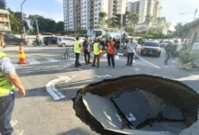 Lubang benam selebar lima meter, Jalan Kenari ditutup