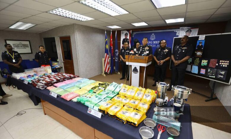 Polis Johor rampas 115kg dadah bernilai lebih RM11 juta dalam serbuan di rumah teres
