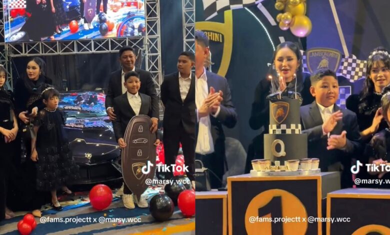 Budak 9 tahun dapat hadiah kereta Lamborghini