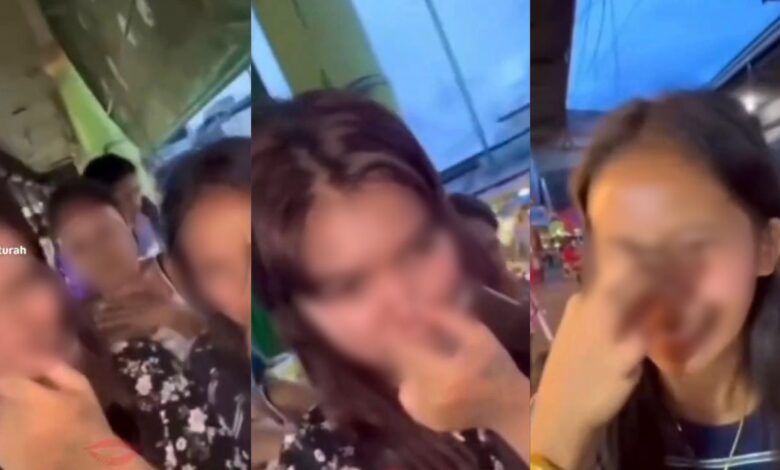 Wanita geli dengan bau pasar basah