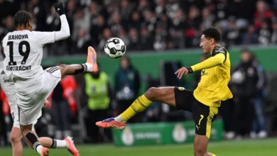 JOBE Bellingham (kanan) menunjukkan peningkatan prestasi yang ketara. FOTO AFP