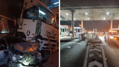 Trailer smashes into Kota Kemuning toll booth in Shah Alam, seven injured [VIDEO]