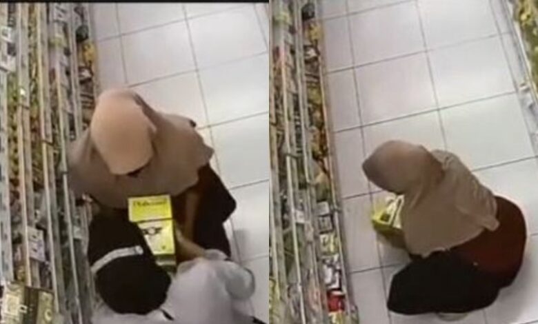 Sembunyi kotak susu dalam kain