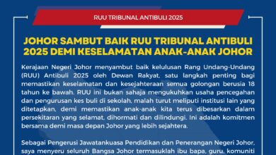 Johor Sambut Baik RUU Tribunal Antibuli 2025 Demi Keselamatan Anak-Anak