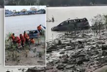 Wanita lemas MPV jatuh dalam Sungai Muar