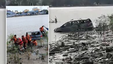 Wanita lemas MPV jatuh dalam Sungai Muar