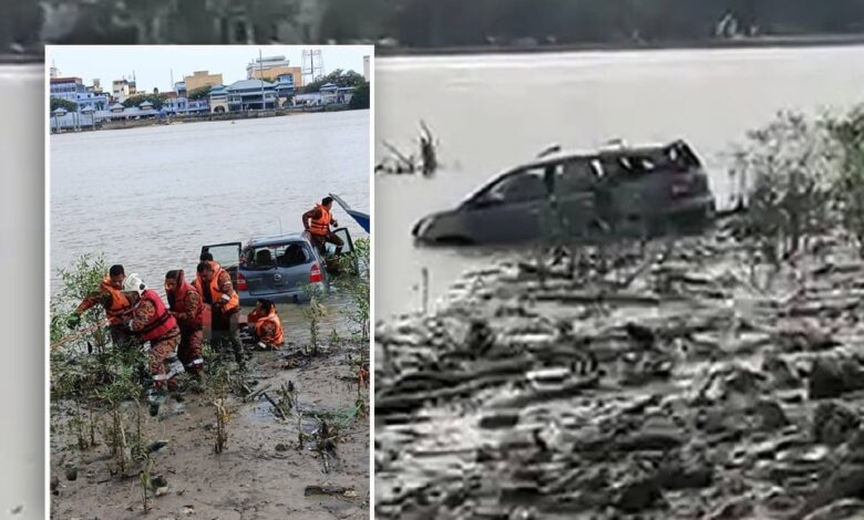 Wanita lemas MPV jatuh dalam Sungai Muar