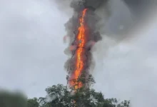 Menara Maxis terbakar, beberapa kawasan di Kuala Kangsar terjejas