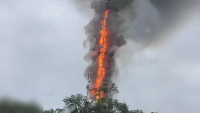 Menara Maxis terbakar, beberapa kawasan di Kuala Kangsar terjejas