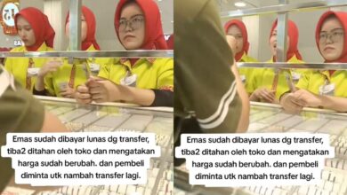 Bayaran sudah dibuat, pekerja enggan serah emas