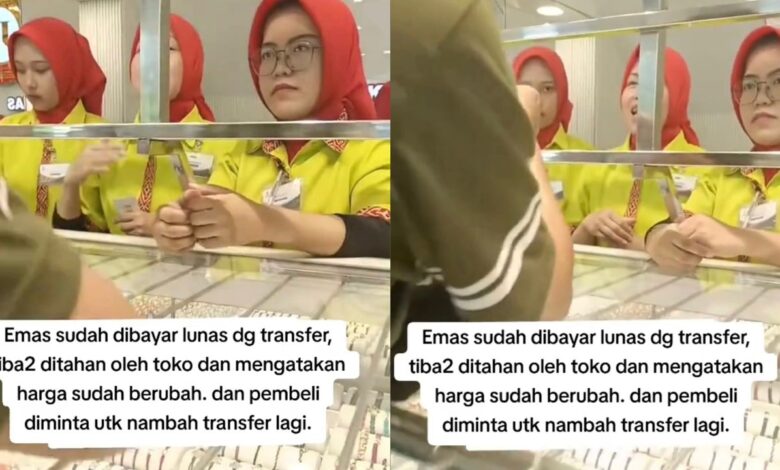 Bayaran sudah dibuat, pekerja enggan serah emas