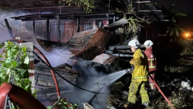 Fire breaks out at Bukit Mertajam railway station timber storage area