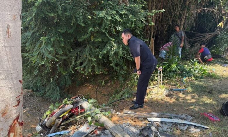 Penunggang motosikal maut tercampak 10 meter