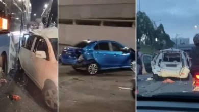 Bas gagal dikawal rempuh tiga kereta