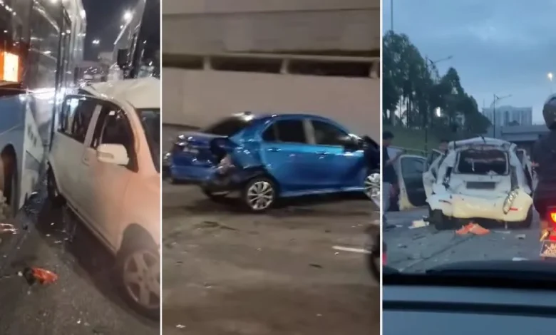 Bas gagal dikawal rempuh tiga kereta