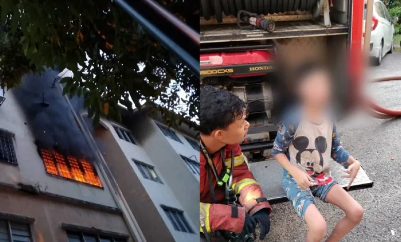 Bomba selamatkan remaja 13 tahun terperangkap dalam kebakaran