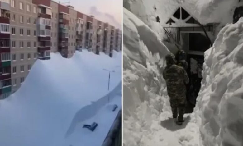 ‘Kiamat’ salji landa Russia, salji tebal lebih 5 meter timbus bangunan