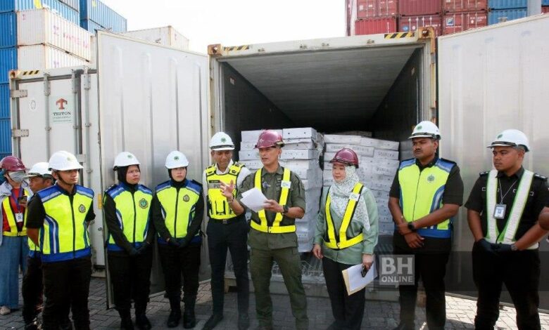 AKPS rampas daging babi beku bernilai lebih RM1.15 juta di Pelabuhan Klang