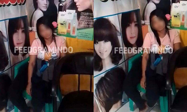 Kepala wanita kena botak selepas enggan bayar salun