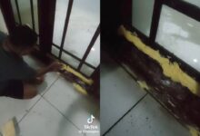 Lelaki guna mentega jadi benteng banjir