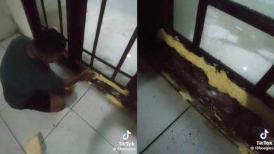 Lelaki guna mentega jadi benteng banjir