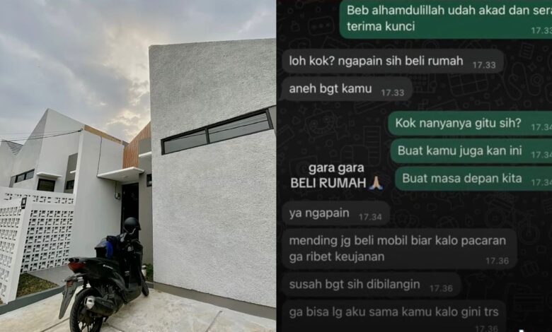 Wanita minta putus, kekasih beli rumah bukan kereta