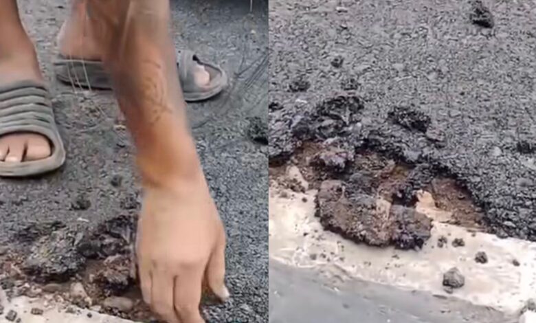 Penduduk marah, jalan tar ‘cap biskut’