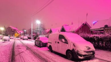 Penduduk terkejut langit bertukar merah jambu