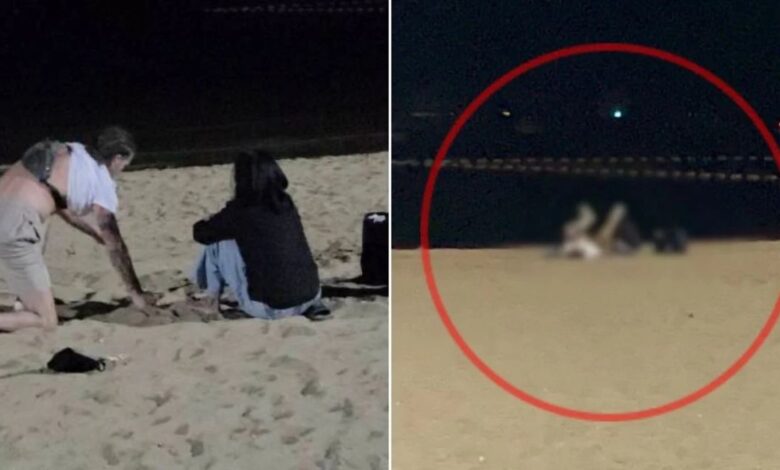 Polis cekup pelancong berasmara di tepi pantai