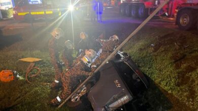 Penumpang maut, dua pacuan empat roda bertembung.