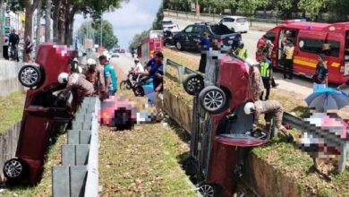 Seorang wanita maut, tiga ahli keluarga cedera dalam nahas di Taman Bertam Impian