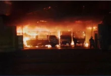 Fire destroys warehouse storing oranges, dates and onions