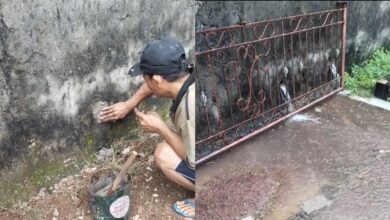 Buang sisa kumbahan di tanah kubur