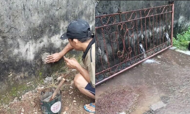 Buang sisa kumbahan di tanah kubur