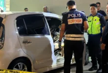 Wanita ditemukan mati dalam kereta penuh barangan