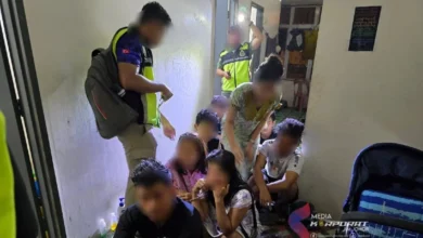 Pendatang cuba lari, sembunyi dalam tandas di Kulai gagal, 45 ditahan