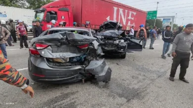 Treler kemalangan dengan 3 kenderaan, trafik sesak sehingga 9km