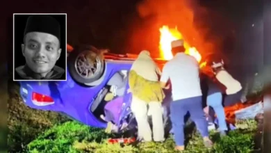 Teen recounts horror as brother trapped in burning overturned car